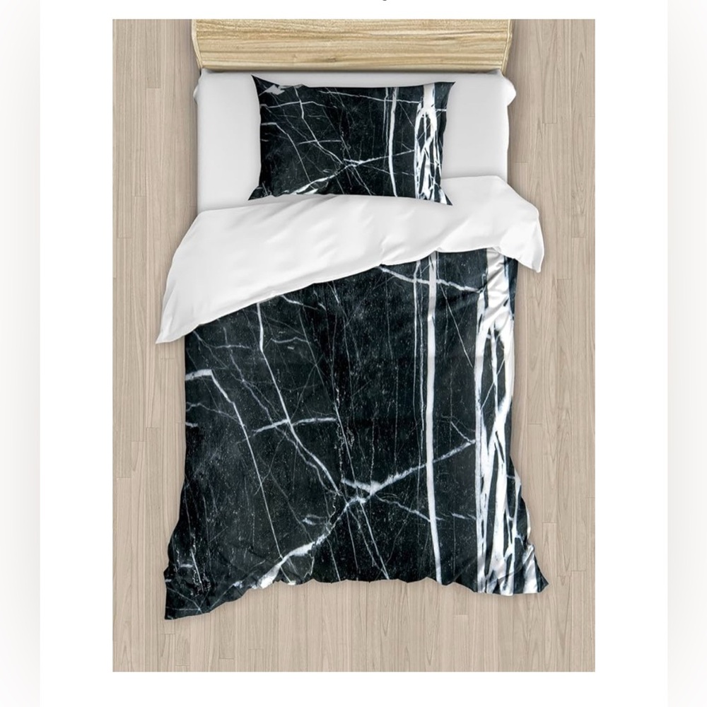 Ambesonne Marble Print Duvet Cover Set ( Queen  size)